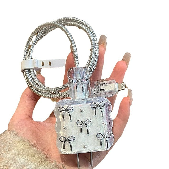 Coque chargeur 20W nœud fille époxy