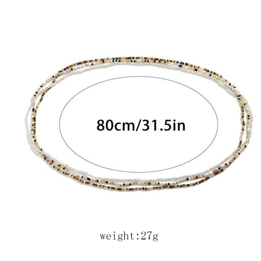 Chaîne de taille perles multicolores tendance