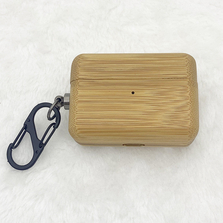 Coque bois pour écouteurs Bluetooth (compatible Apple)