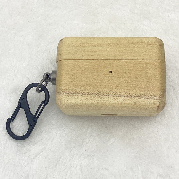 Coque bois pour écouteurs Bluetooth (compatible Apple)