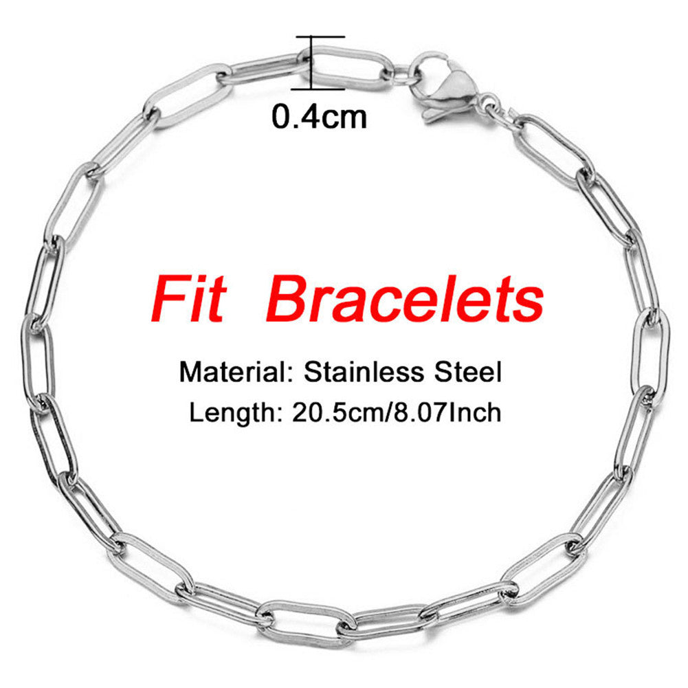 Collier chaîne carrée en acier inoxydable