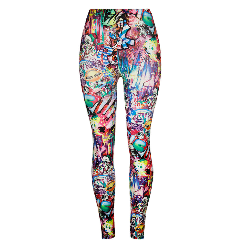 Pantalon de yoga imprimé doodle