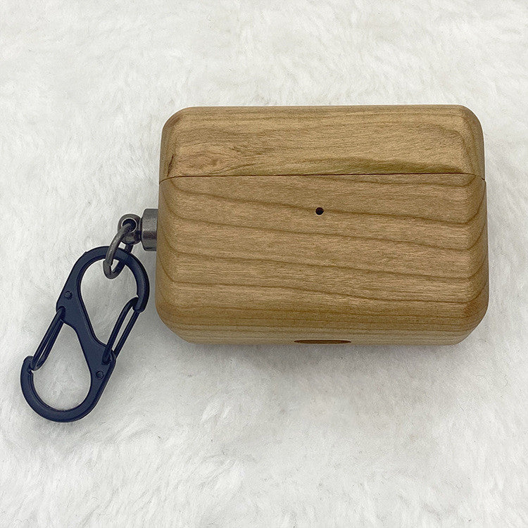 Coque bois pour écouteurs Bluetooth (compatible Apple)