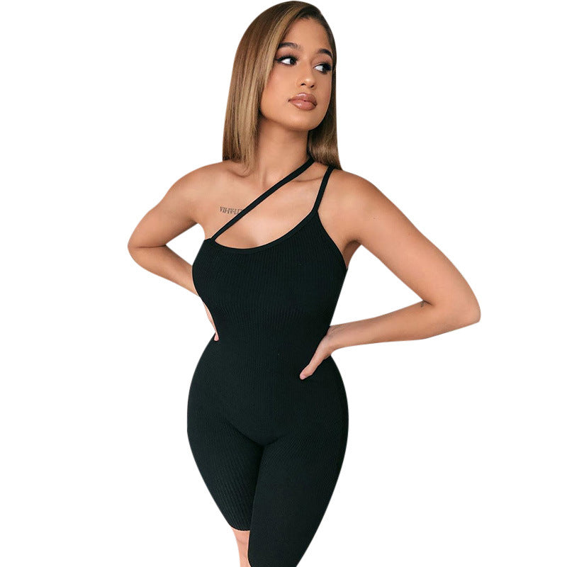Combinaison de sport moulante unie