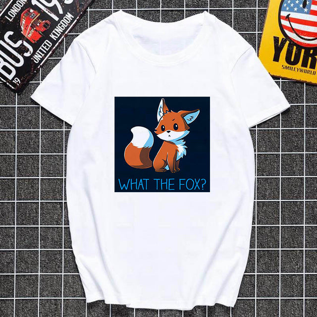 T-shirt femme Harajuku imprimé renard mignon
