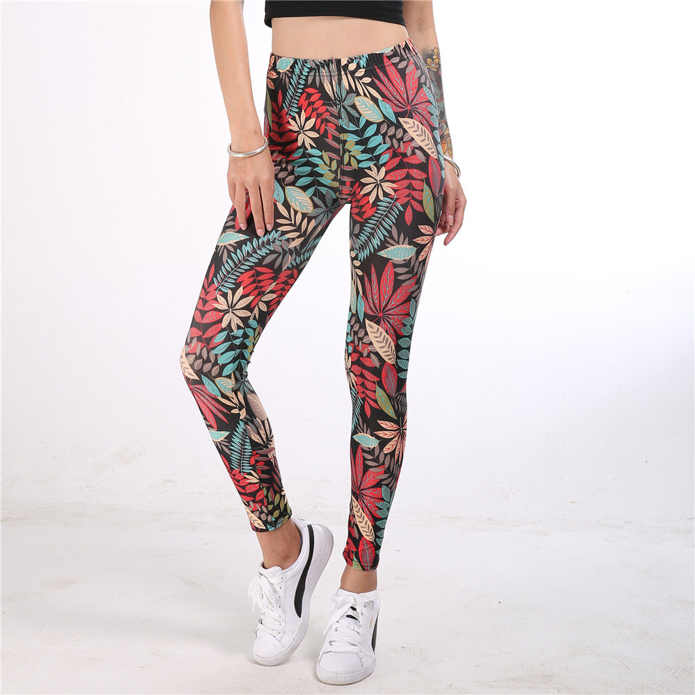 Pantalon de yoga imprimé doodle