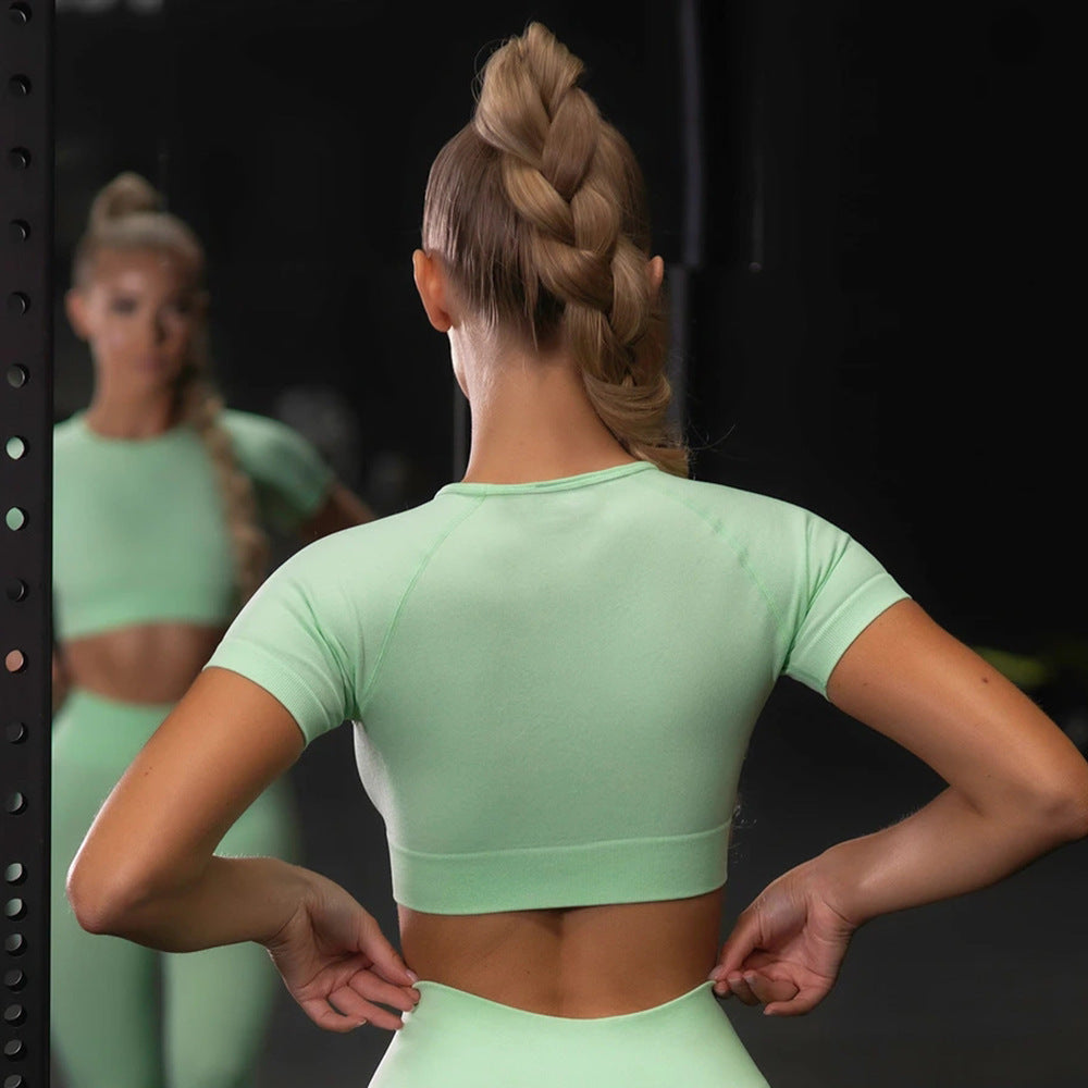 Ensemble de sport de yoga sans coutures pour femme