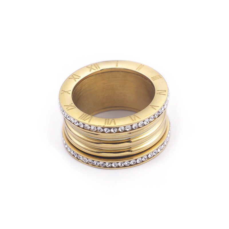 Bague femme acier inoxydable multicolore