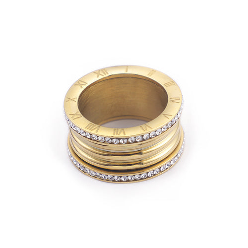 Bague femme acier inoxydable multicolore