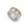 Bague femme acier inoxydable multicolore