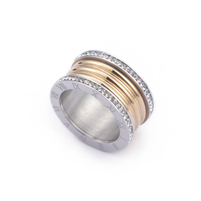 Bague femme acier inoxydable multicolore