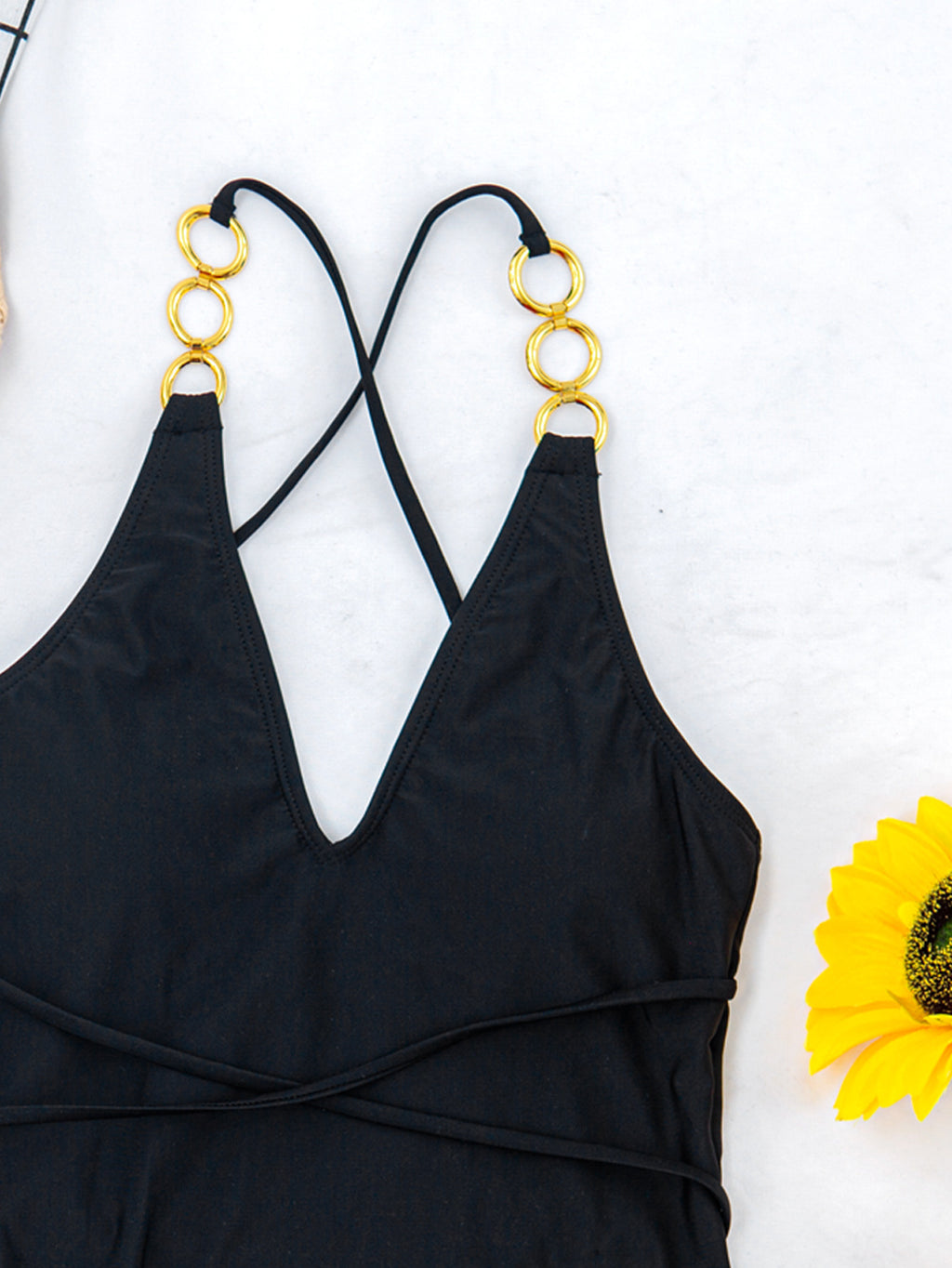 Maillot de bain une pièce couleur unie sexy