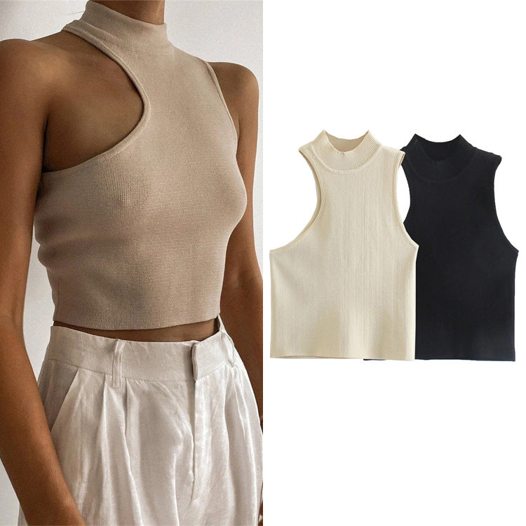 Gilets sans manches à la coupe asymétrique