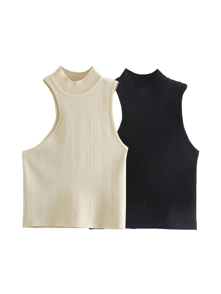 Gilets sans manches à la coupe asymétrique