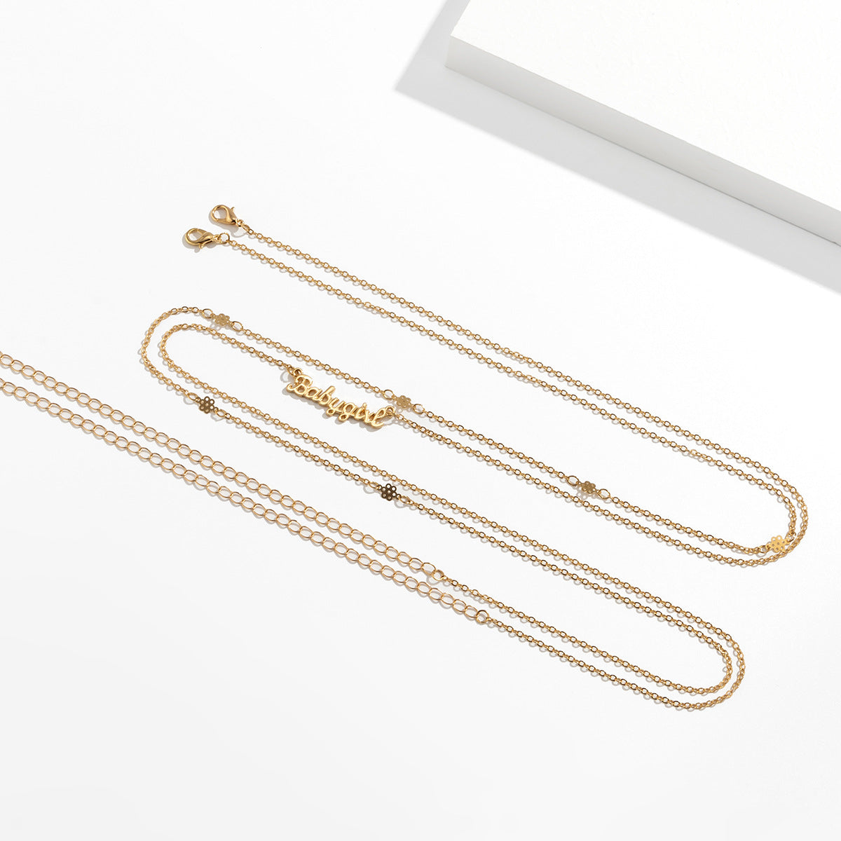 Chaîne de ventre pendentif lettre métal sexy