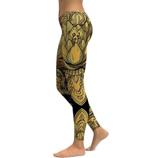 Pantalon de yoga imprimé femme fitness