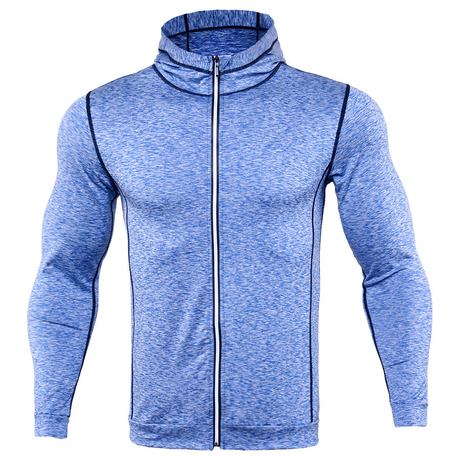 T-shirt de sport zippé manches longues