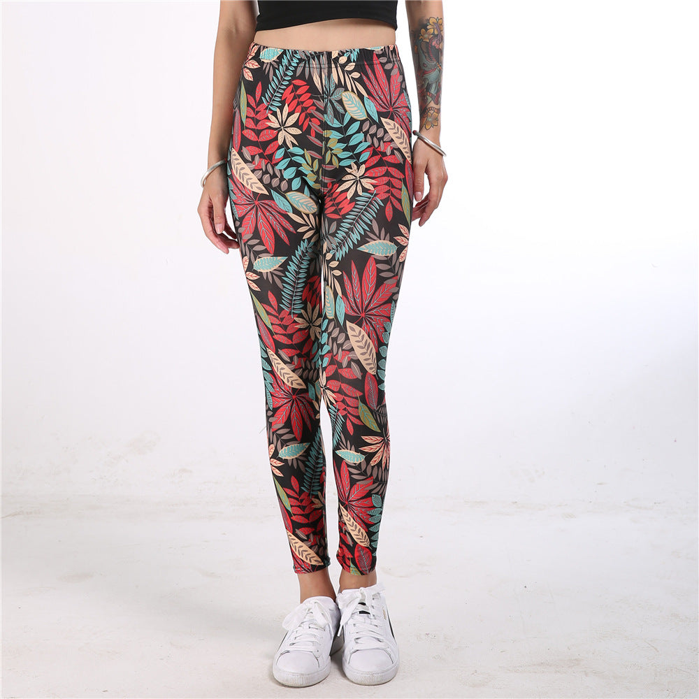 Pantalon de yoga imprimé doodle