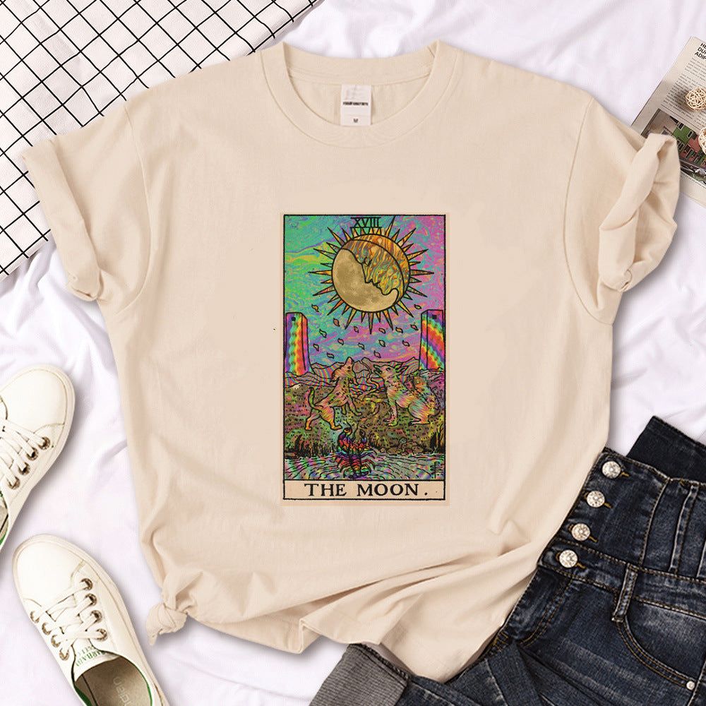 T-shirt femme gothique triple lune sorcière