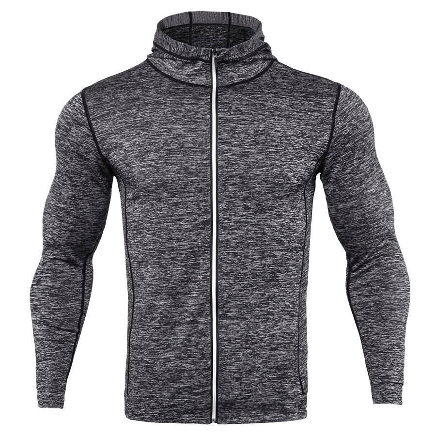 T-shirt de sport zippé manches longues