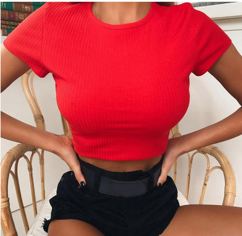 T-shirt en maille fluo pour femme