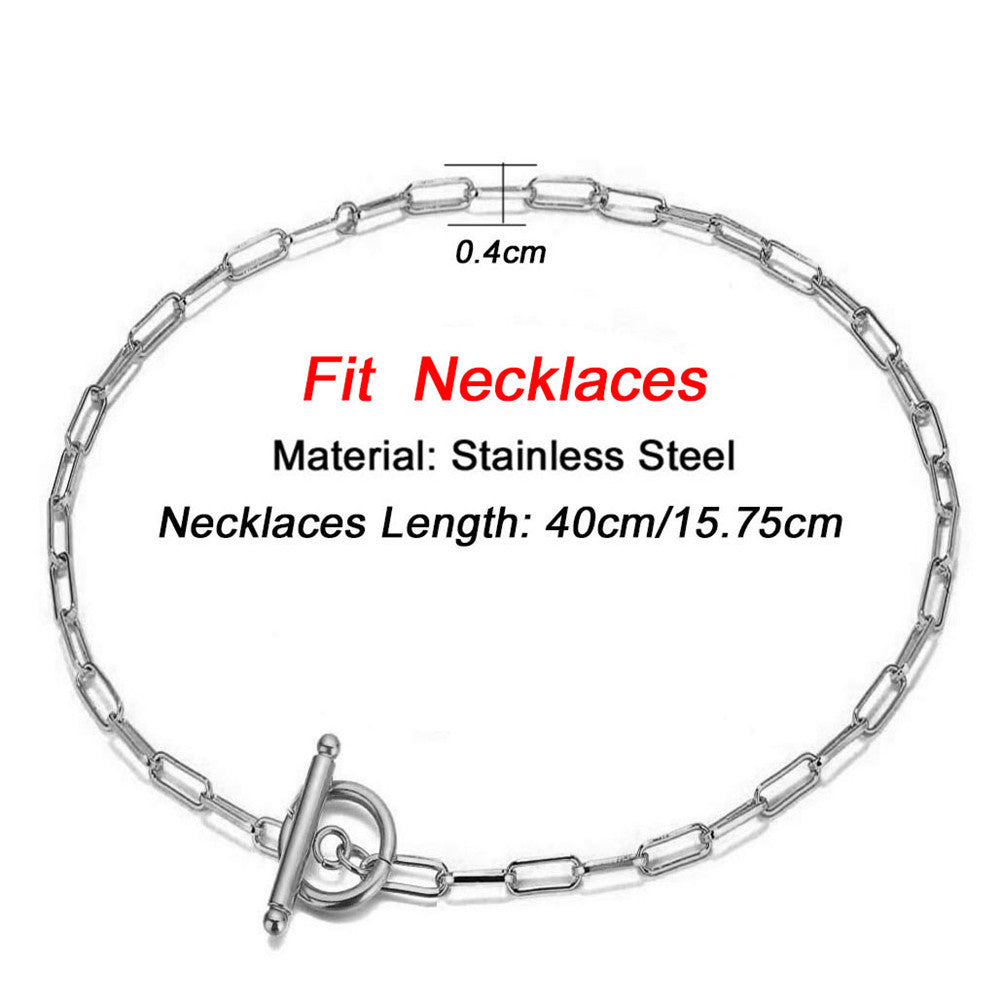 Collier chaîne carrée en acier inoxydable