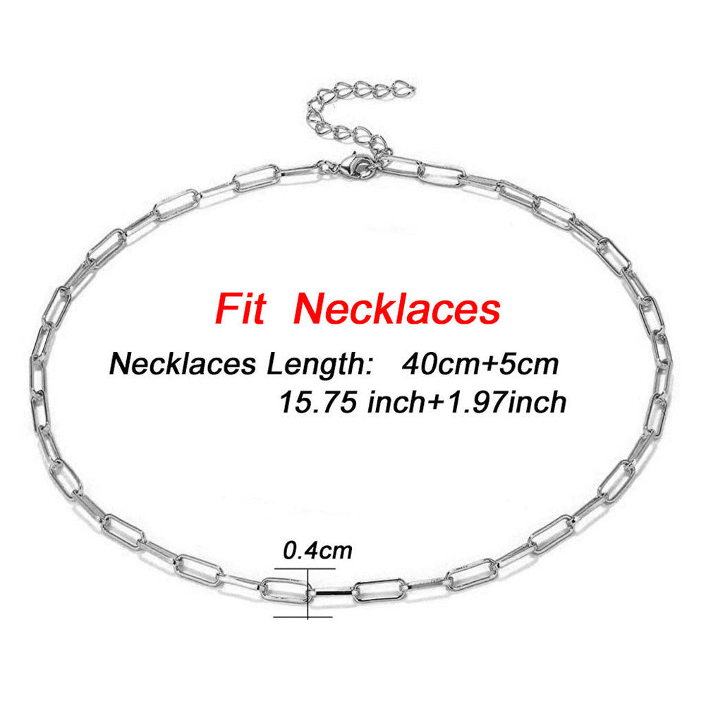 Collier chaîne carrée en acier inoxydable