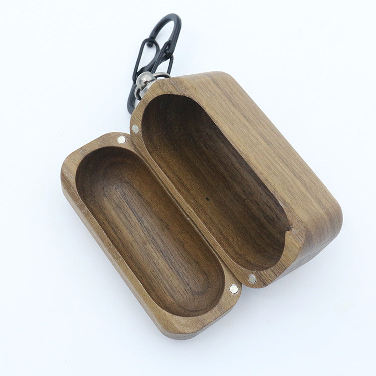 Coque bois pour écouteurs Bluetooth (compatible Apple)