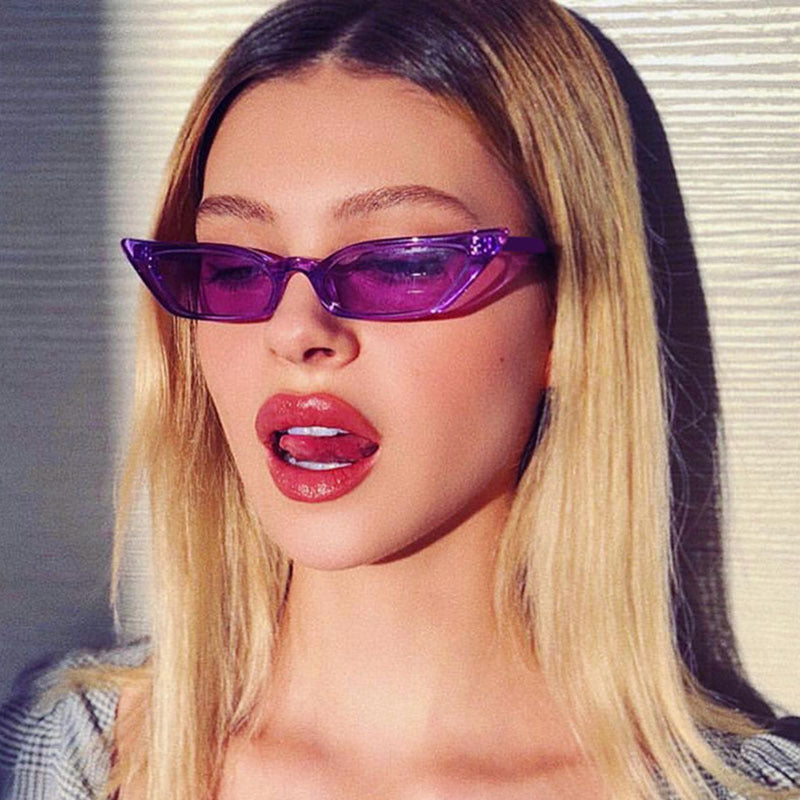 Lunettes de soleil œil de chat sexy étroites