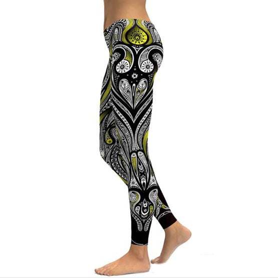 Pantalon de yoga imprimé femme fitness
