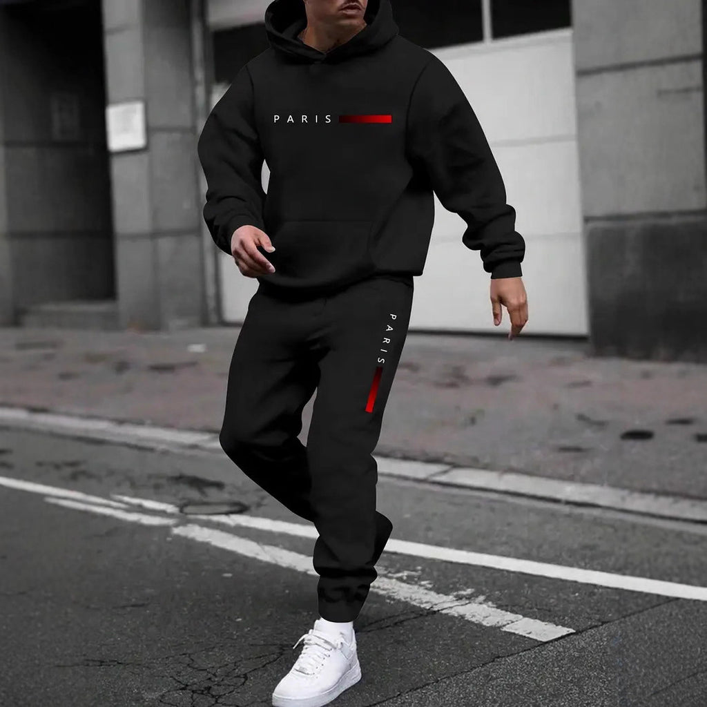 Ensemble sweat et pantalon imprimé mode homme