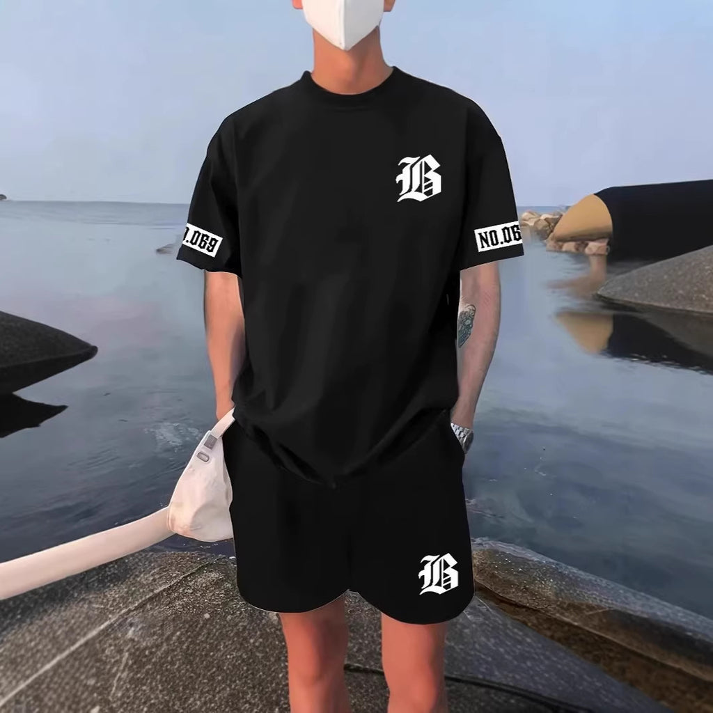 Ensemble casual sport manches courtes homme