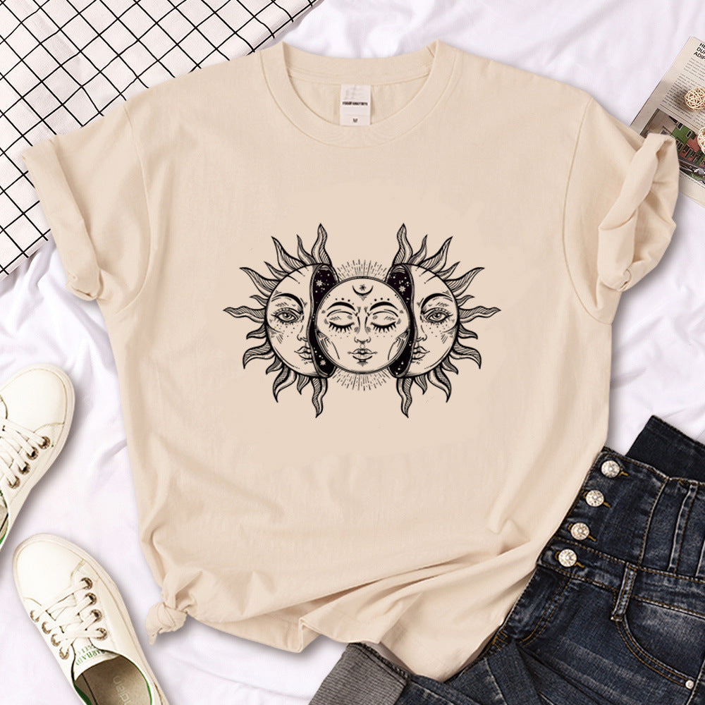 T-shirt femme gothique triple lune sorcière