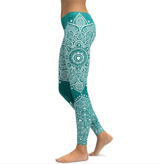 Pantalon de yoga imprimé femme fitness