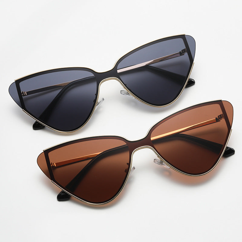 Lunettes de soleil rétro œil de chat femme