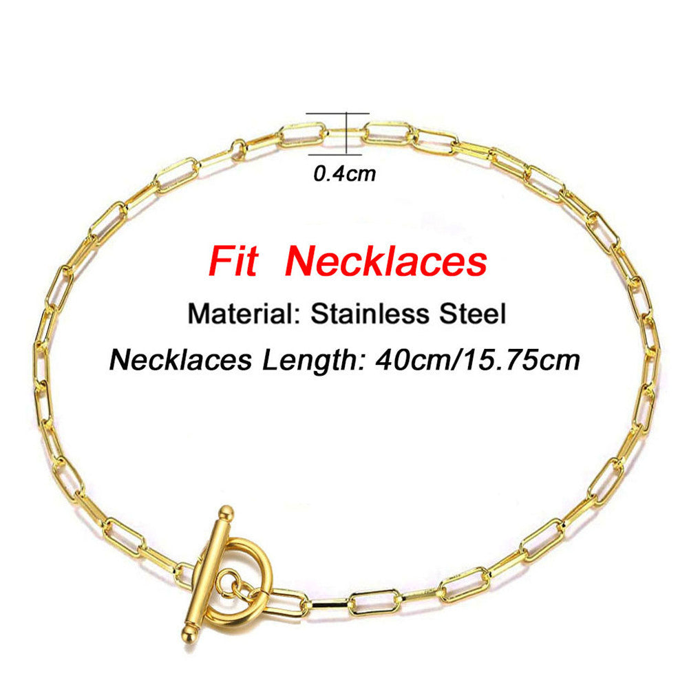 Collier chaîne carrée en acier inoxydable