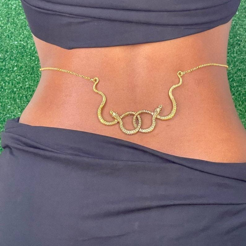 Chaîne de corps double serpent sexy