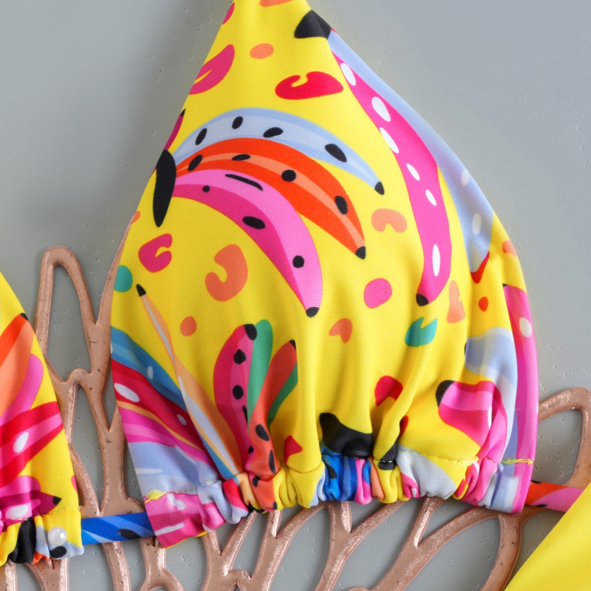 bikini plissé taille basse