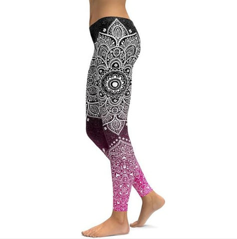 Pantalon de yoga imprimé femme fitness