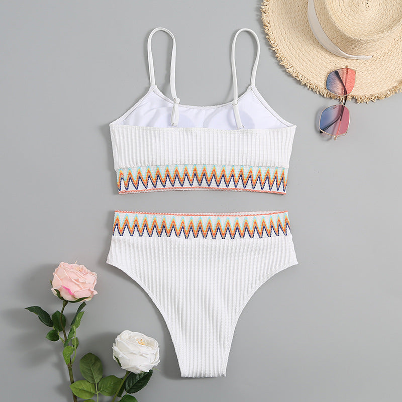 Bikini à bretelles fendues