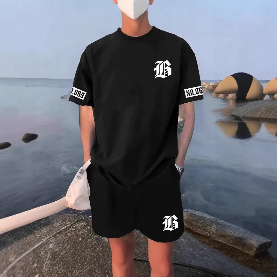 Ensemble casual sport manches courtes homme