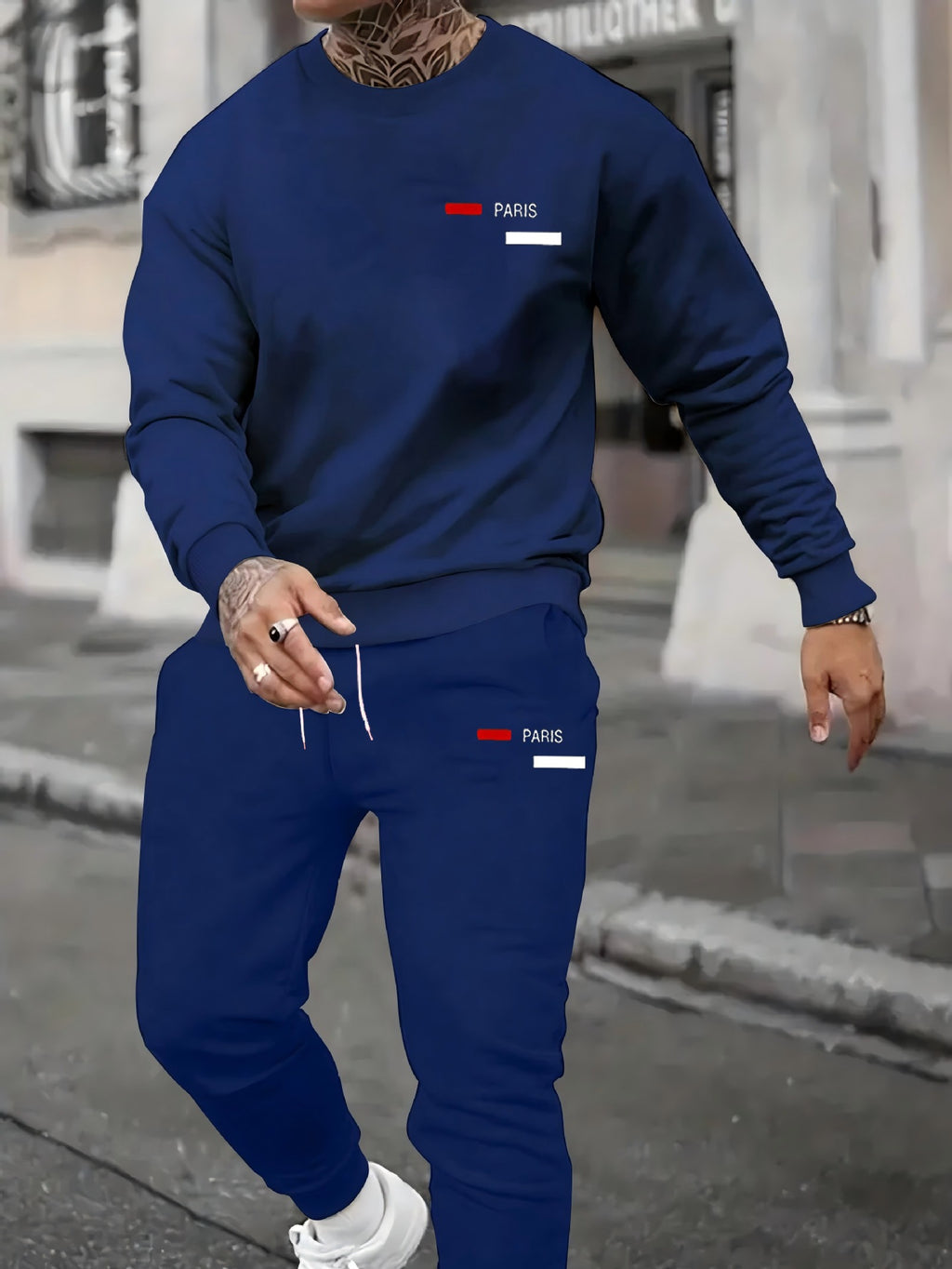 Ensemble sweat et pantalon imprimé mode homme