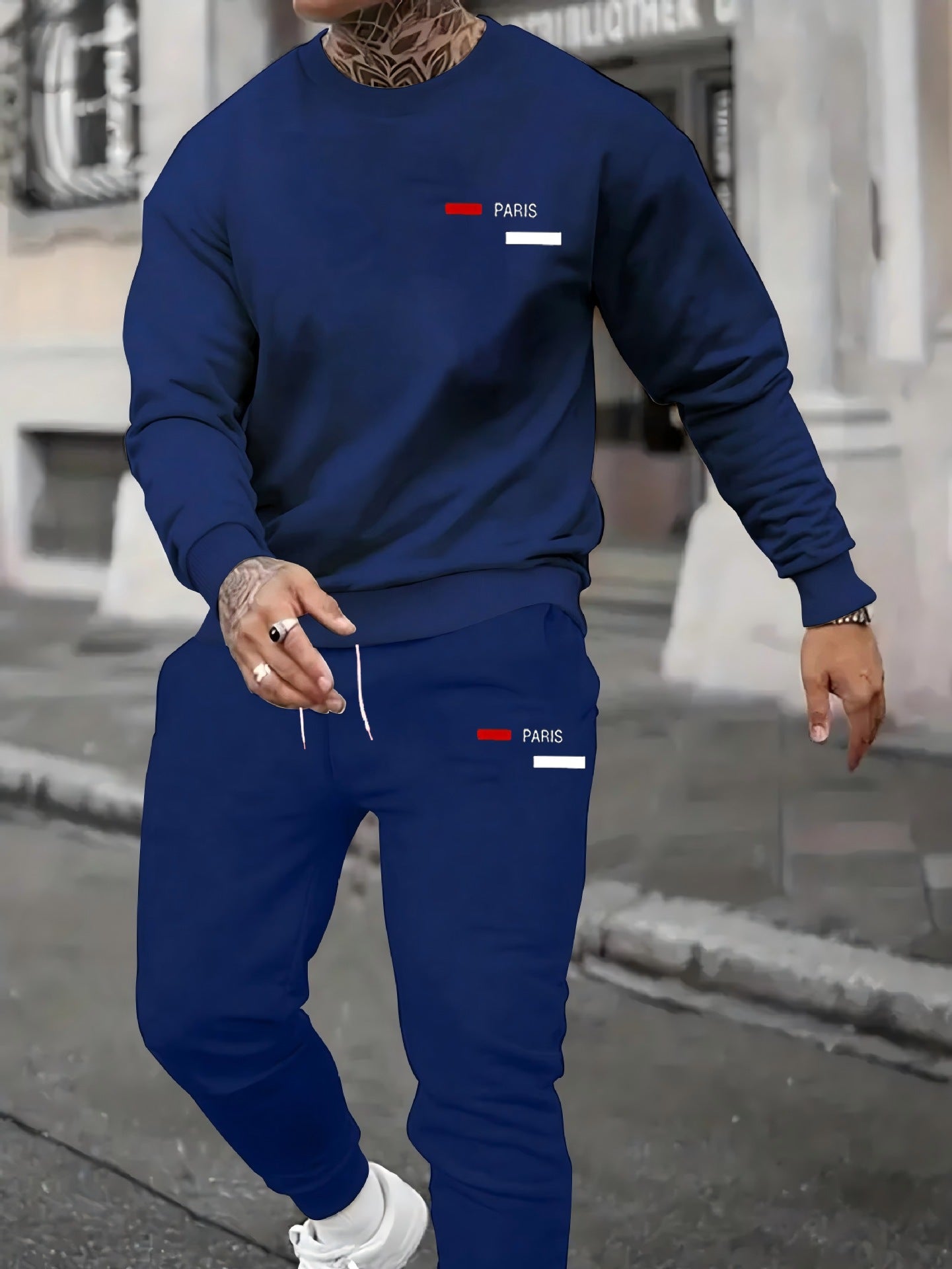 Ensemble sweat et pantalon imprimé mode homme