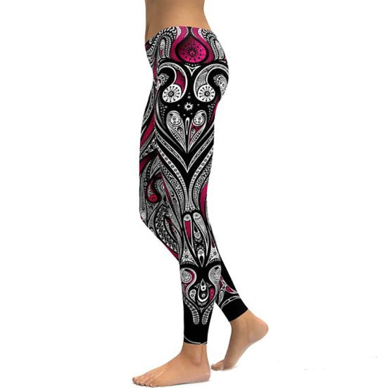 Pantalon de yoga imprimé femme fitness