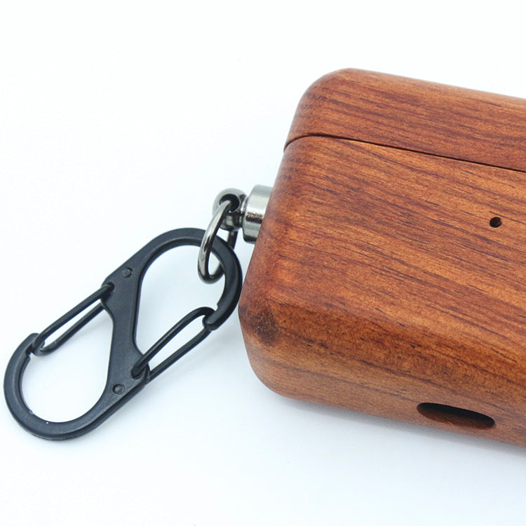 Coque bois pour écouteurs Bluetooth (compatible Apple)