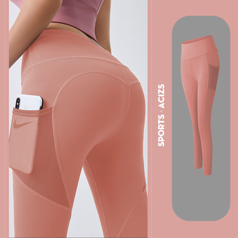Legging de yoga femme taille haute avec poche