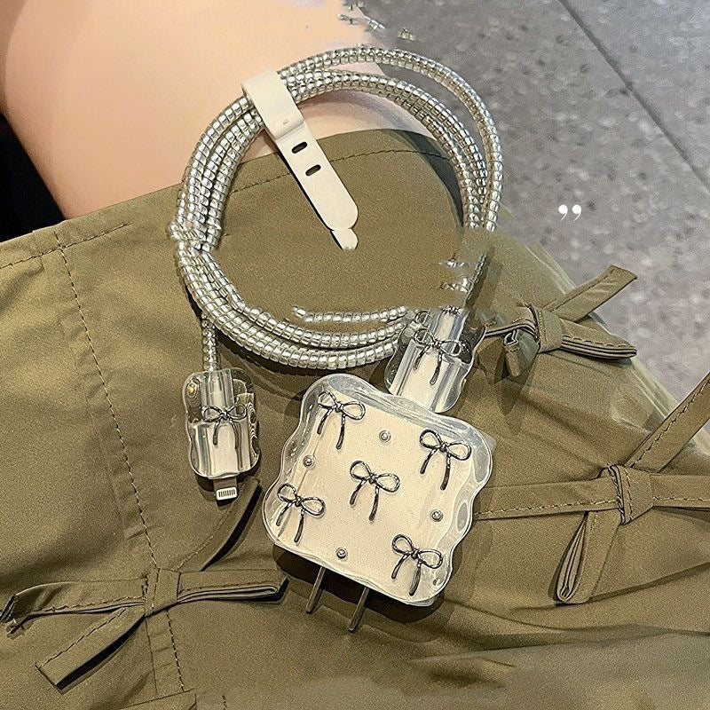 Coque chargeur 20W nœud fille époxy