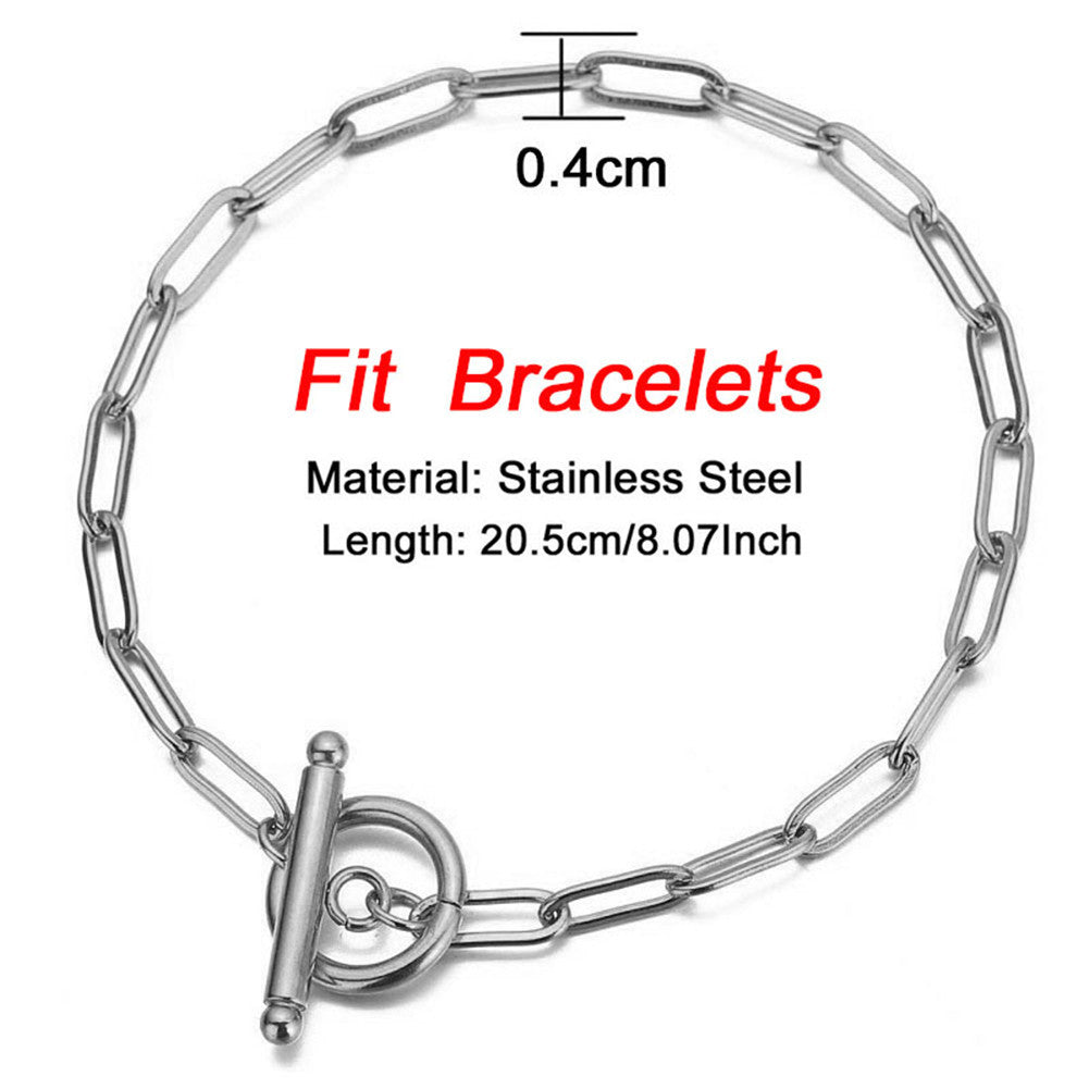 Collier chaîne carrée en acier inoxydable