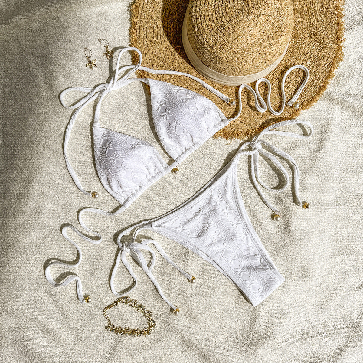 Bikini halter lacé femme pour la plage