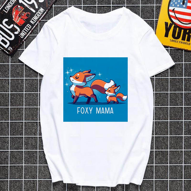 T-shirt femme Harajuku imprimé renard mignon